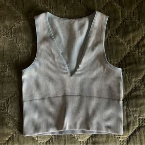 Stretchy Light Blue Cropped Tank